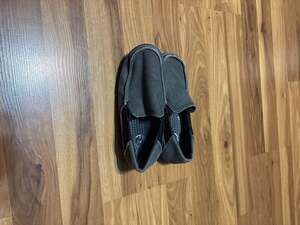 Kids Crocs Santa Cruz Canvas Slip-On Loafers Charcoal Gray size 11